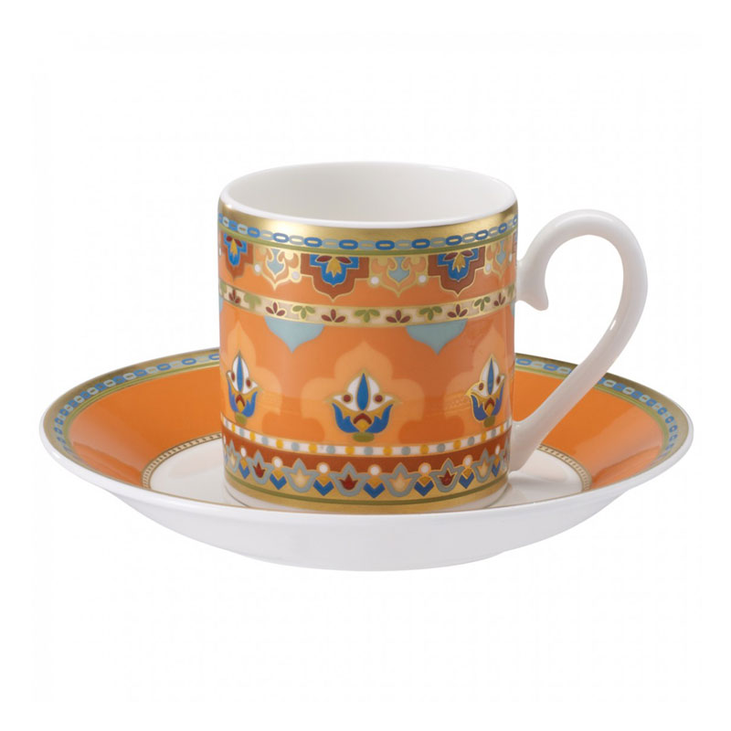 빌레로이앤보흐 사마르칸트 만다린 에스프레소잔 &amp; 소서 1세트, Samarkand mandarin Espresso cup&amp;saucer 2pcs