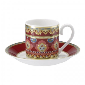 사마르칸트 루빈 에스프레소잔 &amp; 소서 1세트, Samarkand Rubin Espresso cup&amp;saucer 2pcs